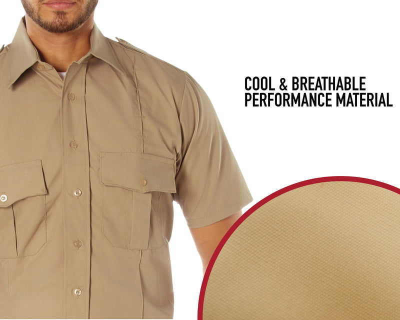 Rothco Short Sleeve Uniform Shirt for Law Enforcement & Security Professionals