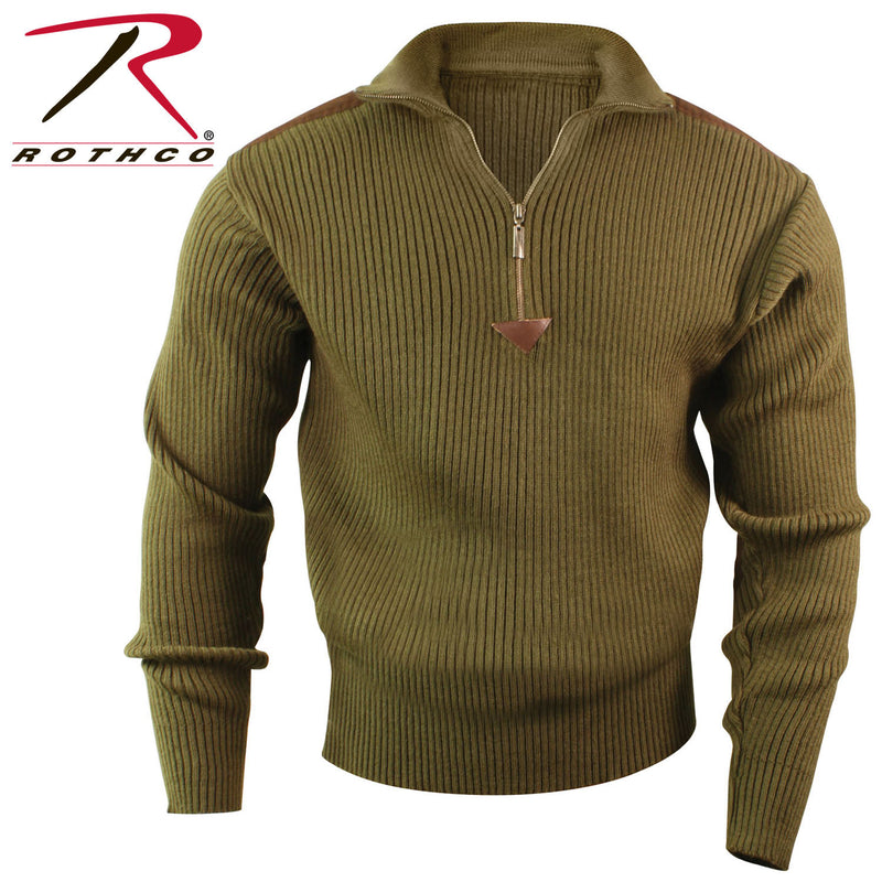 Rothco Quarter Zip Acrylic Commando Sweater