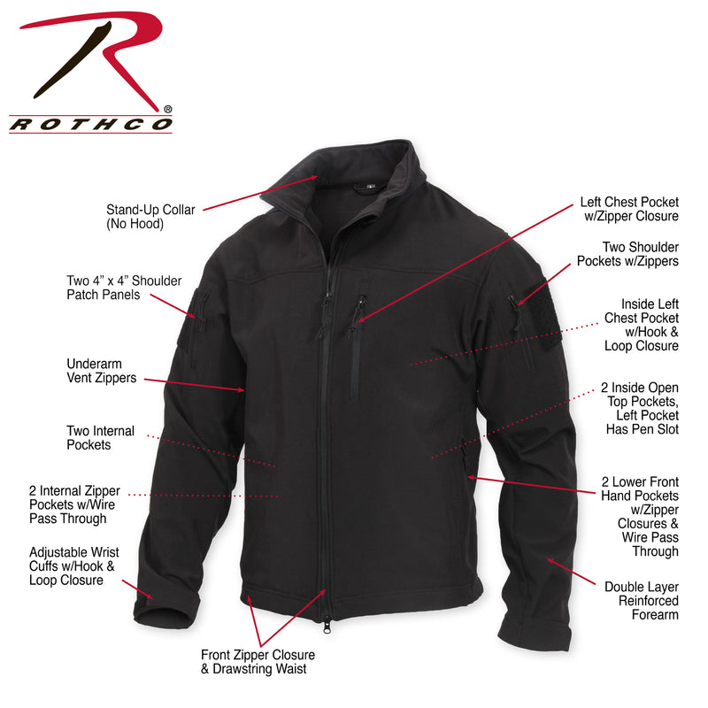 Rothco Stealth Ops Soft Shell Tactical Jacket