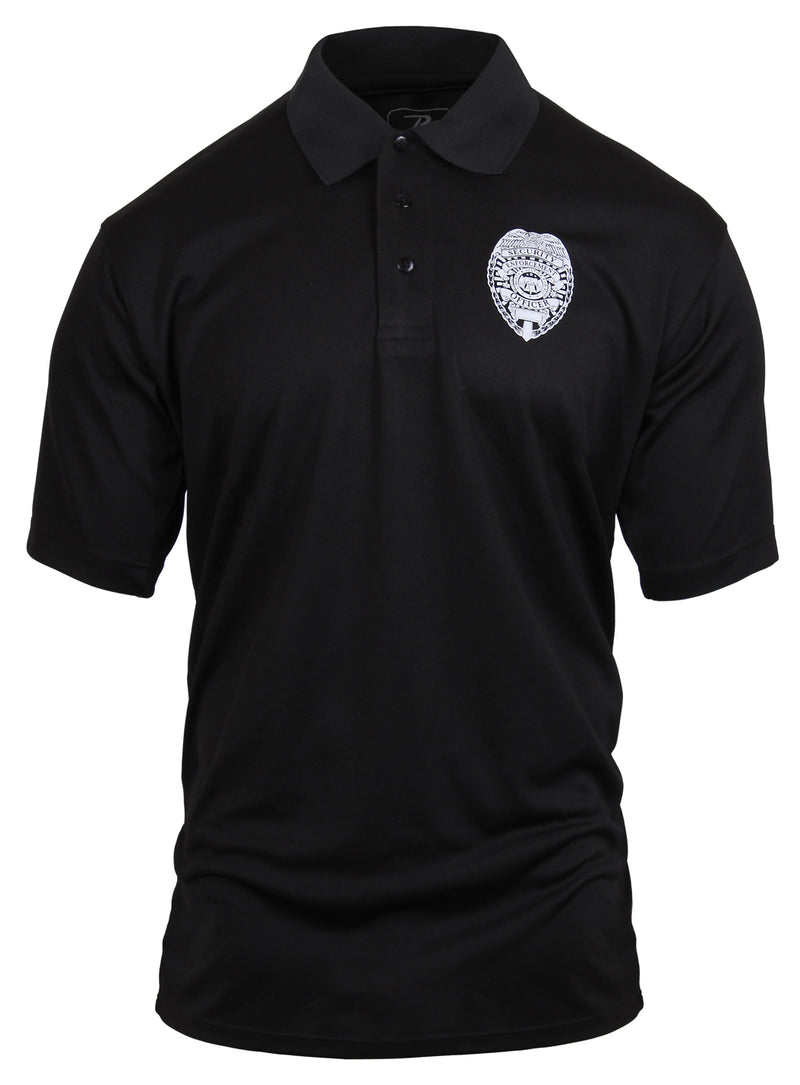 Rothco Moisture Wicking Security Polo Shirt With Badge