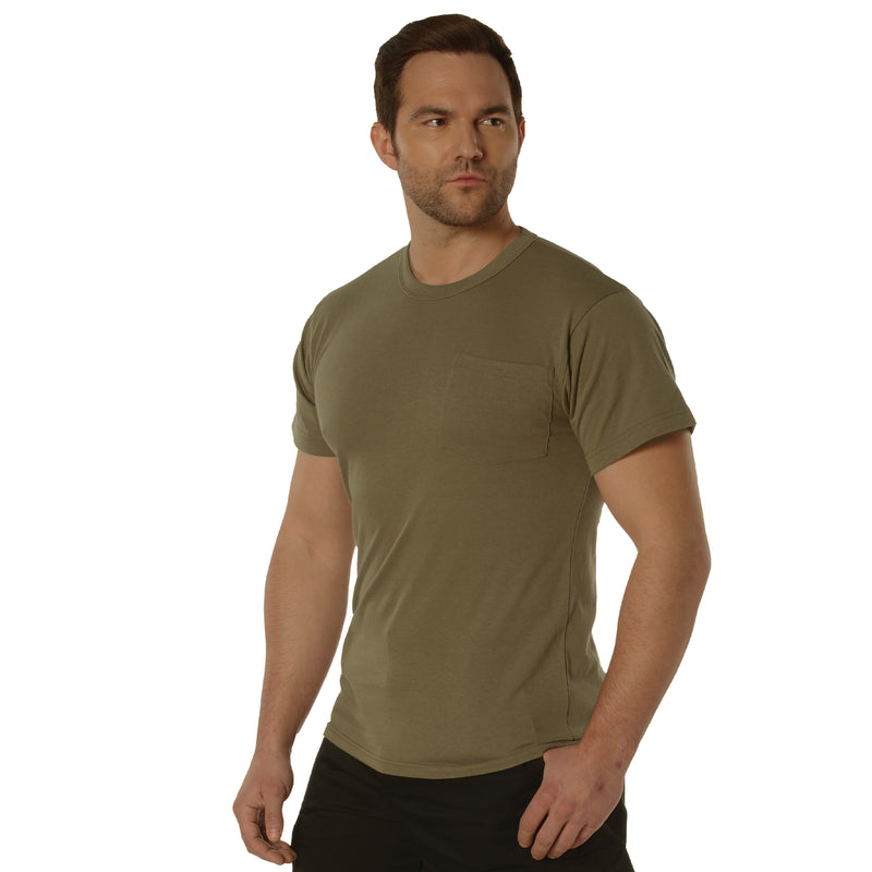 Rothco Pocket T-Shirt Collection (Available In Cotton/Poly and Moisture Wicking Poly)