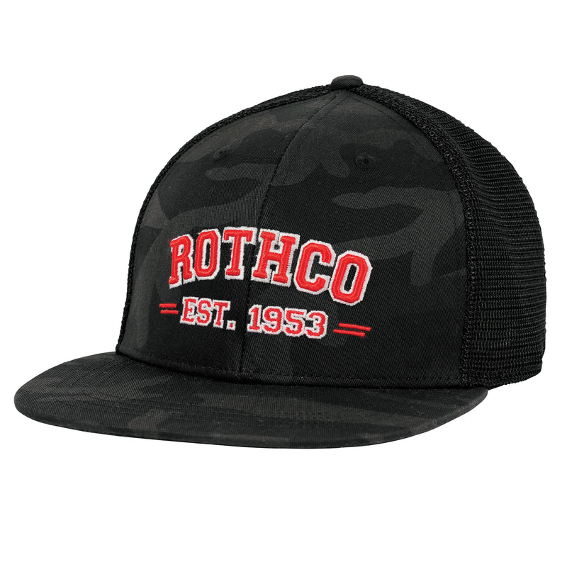 Rothco Est. 1953 Embroidered Midnight Black Camo Trucker Hat