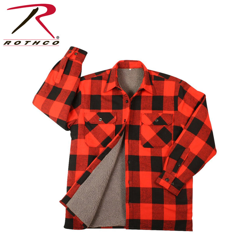 Rothco Extra Heavyweight Buffalo Plaid Sherpa Lined Flannel Shirts