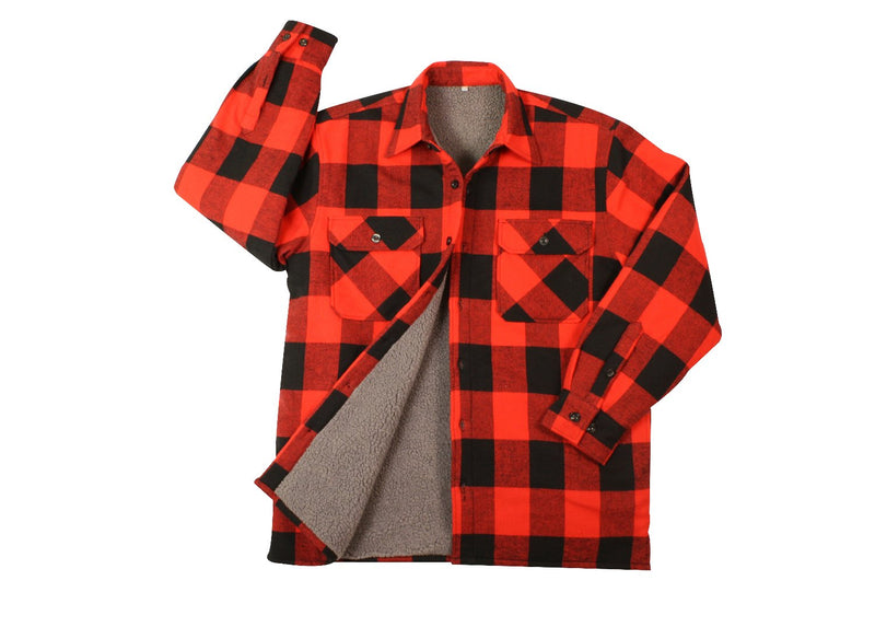 Rothco Extra Heavyweight Buffalo Plaid Sherpa Lined Flannel Shirts