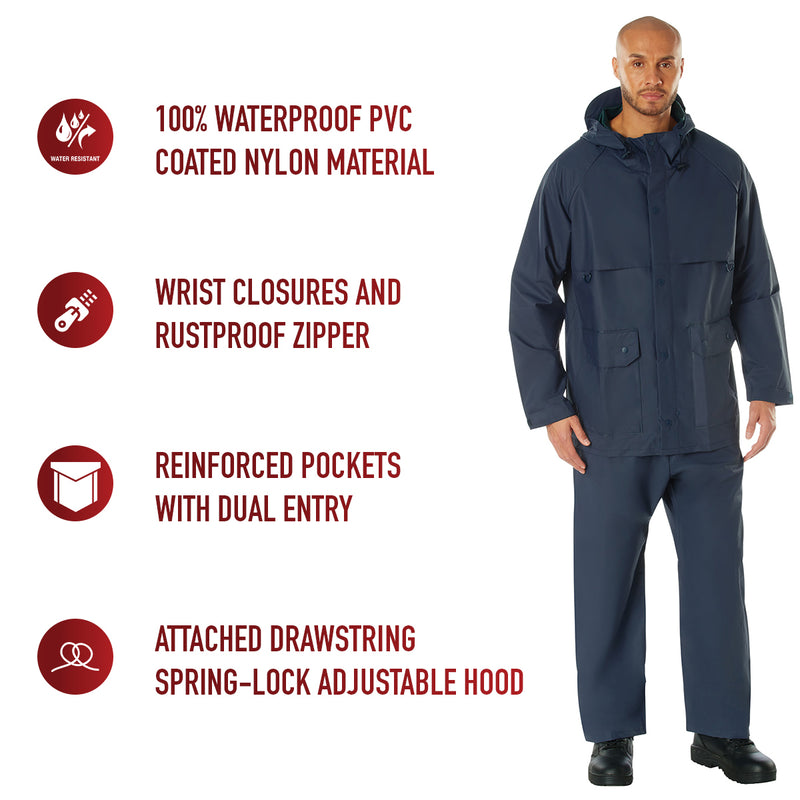 Rothco 2 Piece Microlite PVC Rainsuit