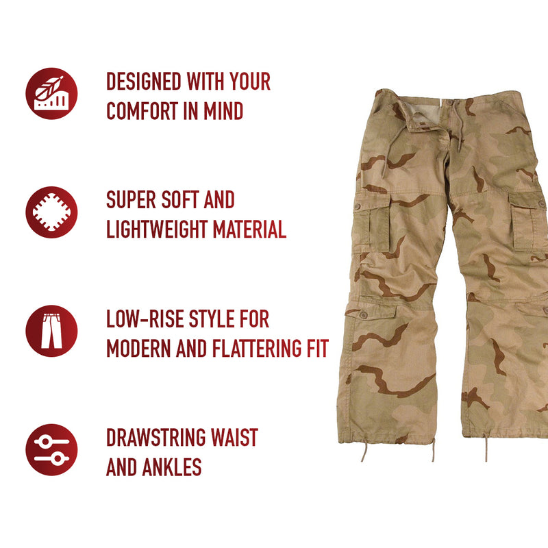 Rothco Women's Camo Vintage Paratrooper Fatigue Pants