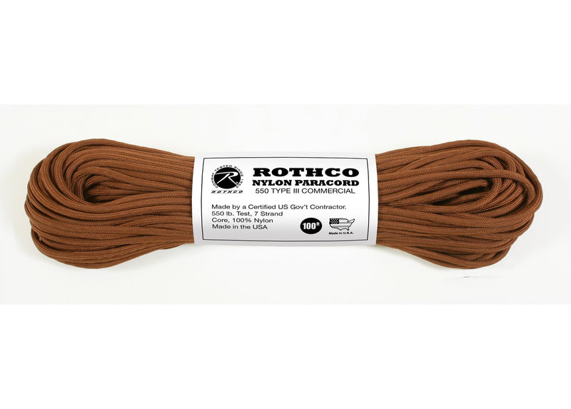 Rothco Nylon Paracord Type III 550 LB 100FT