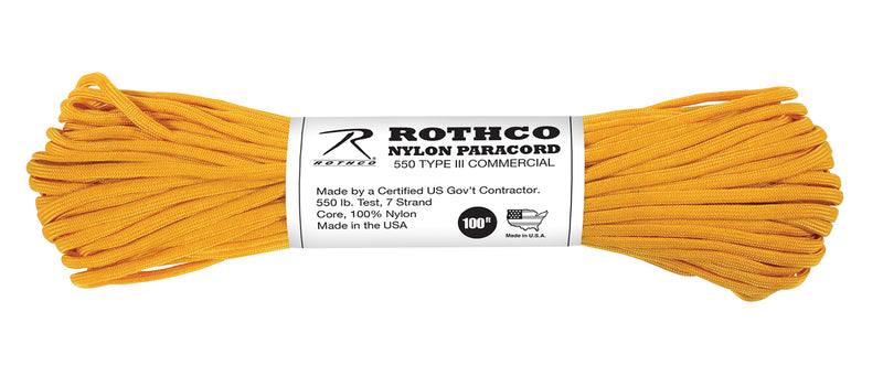 Rothco Nylon Paracord Type III 550 LB 100FT