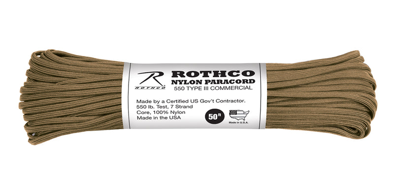 Rothco Nylon Paracord Type III 550 LB 100FT