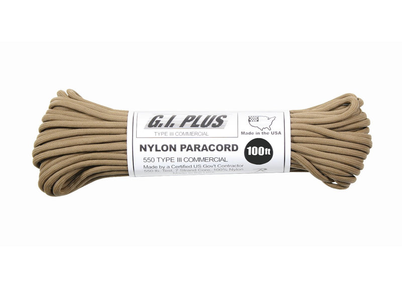 Rothco Nylon Paracord Type III 550 LB 100FT