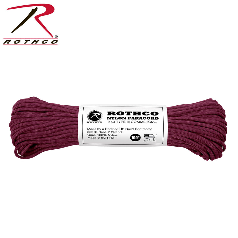 Rothco Nylon Paracord Type III 550 LB 100FT