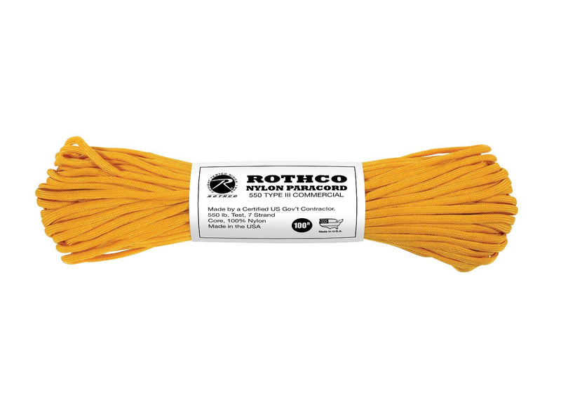 Rothco Nylon Paracord Type III 550 LB 100FT