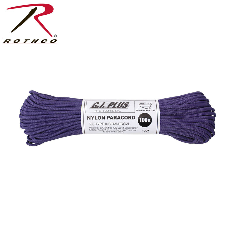 Rothco Nylon Paracord Type III 550 LB 100FT