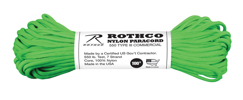 Rothco Nylon Paracord Type III 550 LB 100FT