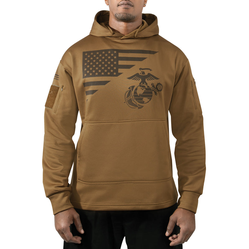 Rothco US Flag / USMC Eagle, Globe, & Anchor Concealed Carry Hoodie