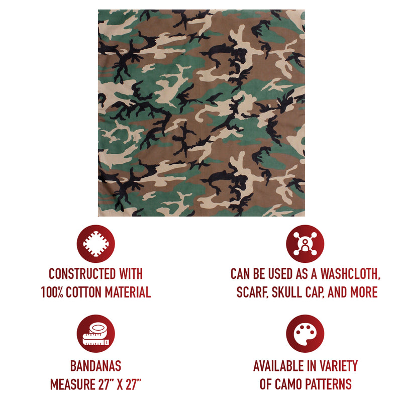 Rothco Large Camo Bandana