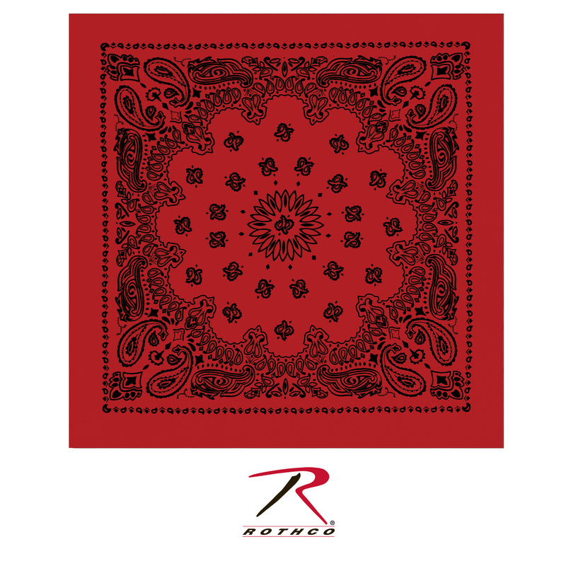 Rothco Trainmen Paisley Bandana – Extra-Large 27” X 27"