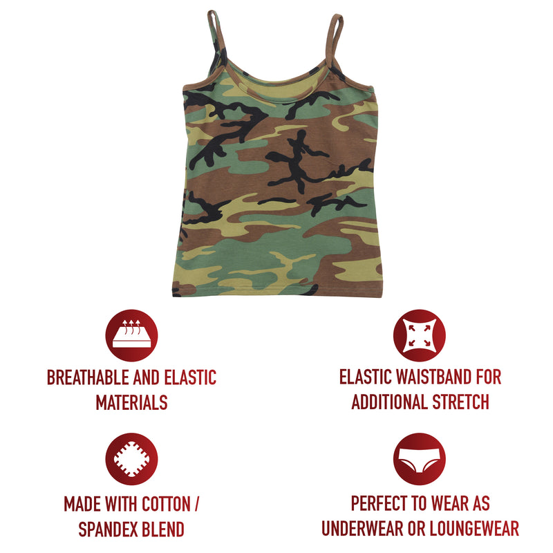 Rothco Woodland Camo "Booty Camp" Booty Shorts & Tank Top