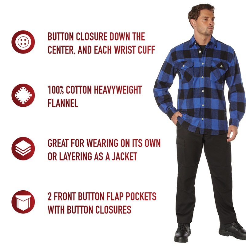 Rothco Extra Heavyweight Buffalo Plaid Flannel Shirt