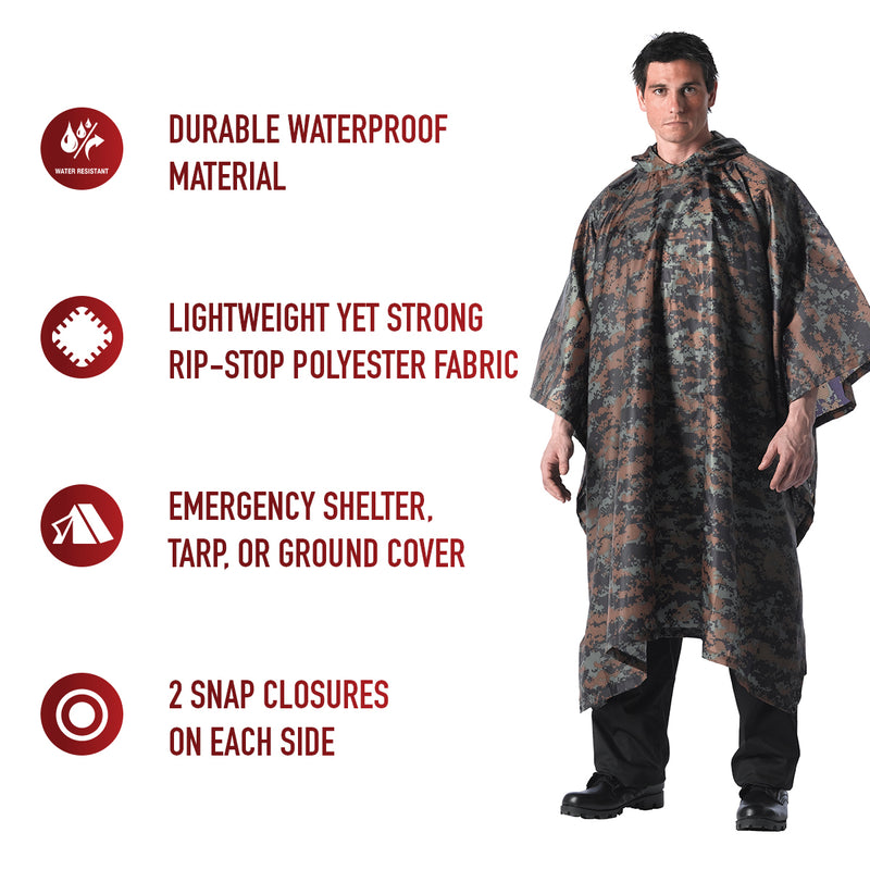 Rothco GI Type Military Rip-Stop Poncho