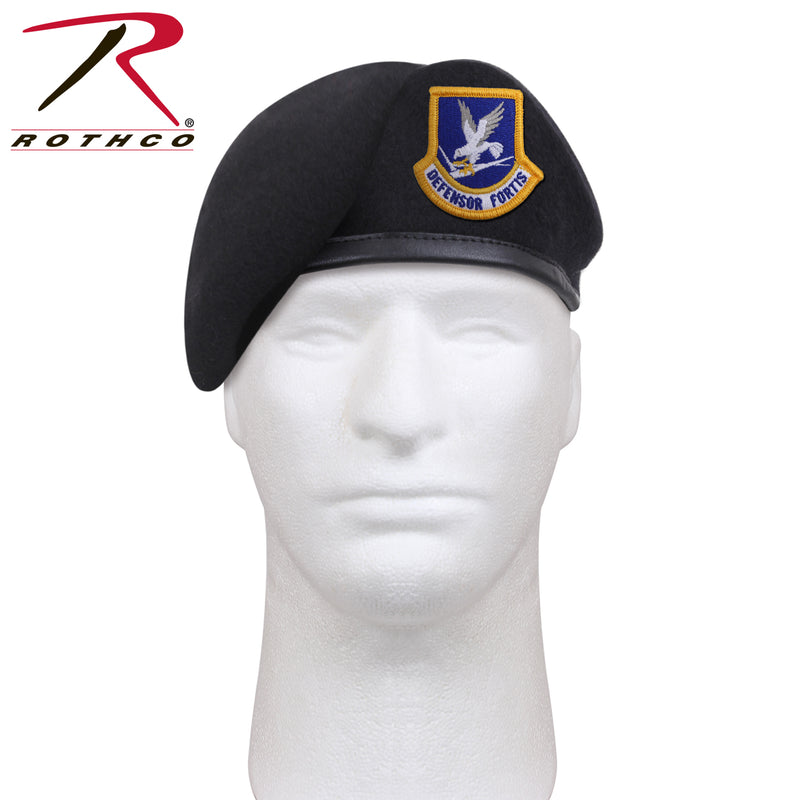 Rothco Inspection Ready Beret With USAF Flash - Midnight Navy Blue