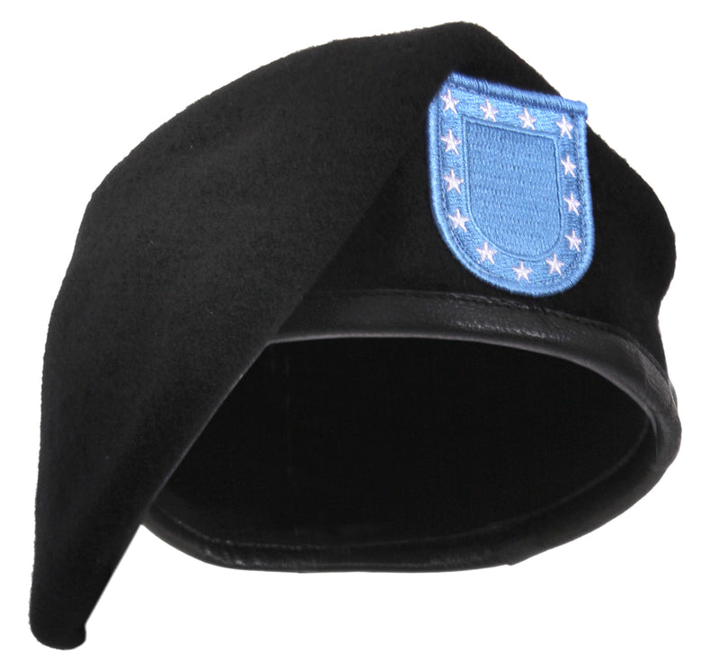 Rothco Inspection Ready Black Beret With Flash