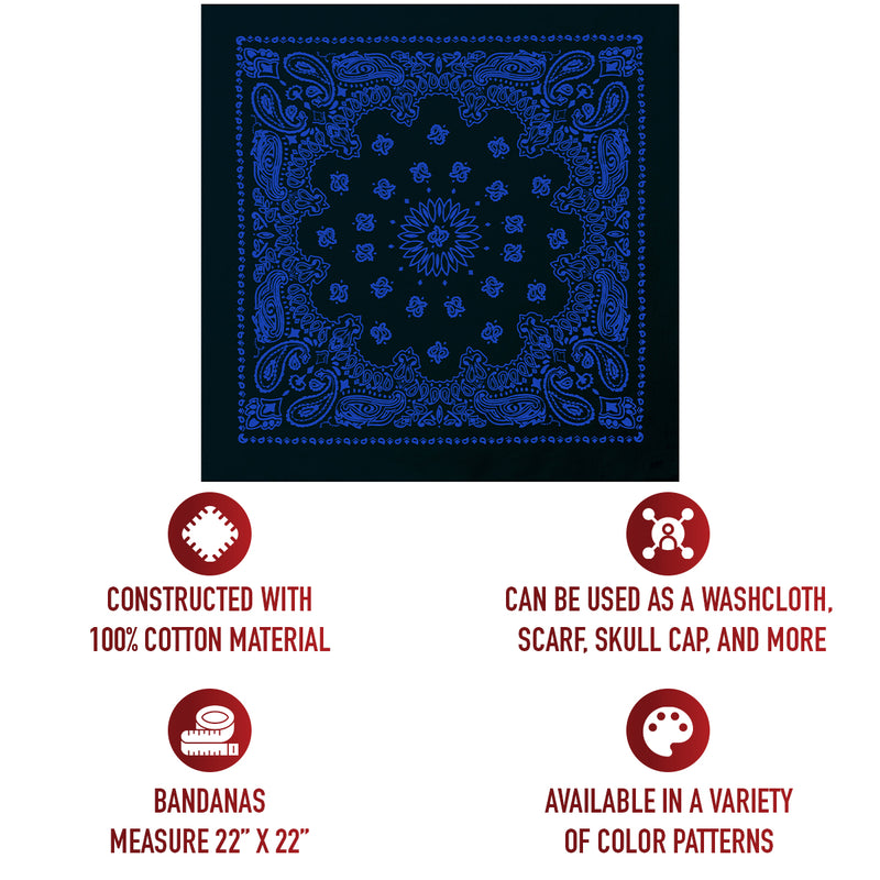 Rothco Trainmen Paisley Bandana - 22" X 22"