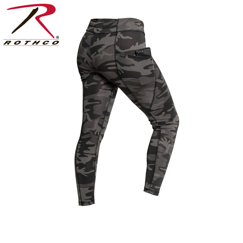 Rothco Womens Camo Workout Performance Legging Shorts