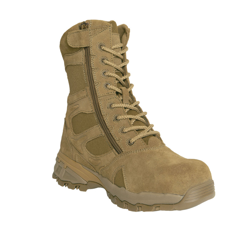 Rothco 8 Inch Forced Entry Tactical Boot With Side Zipper & Composite Toe