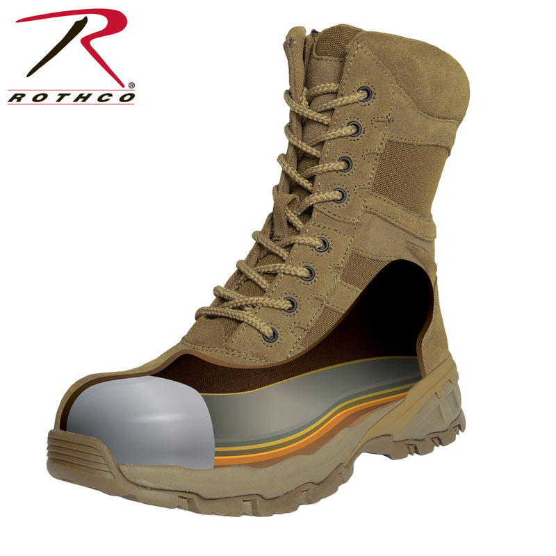 Rothco 8 Inch Forced Entry Tactical Boot With Side Zipper & Composite Toe