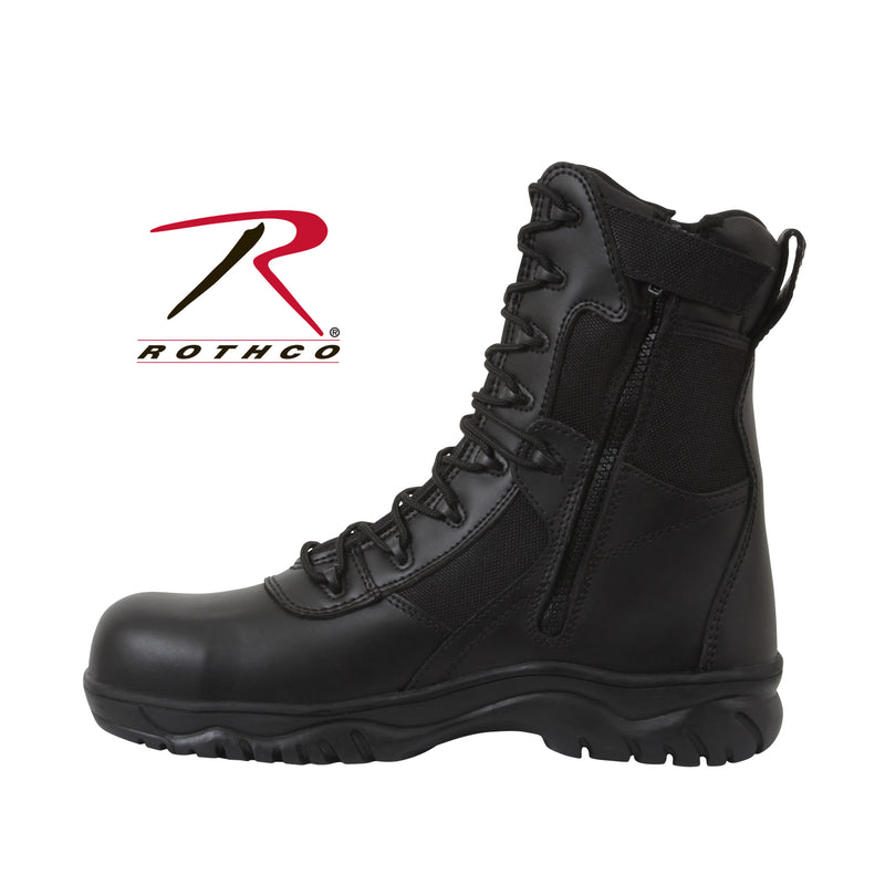 Rothco 8 Inch Forced Entry Tactical Boot With Side Zipper & Composite Toe