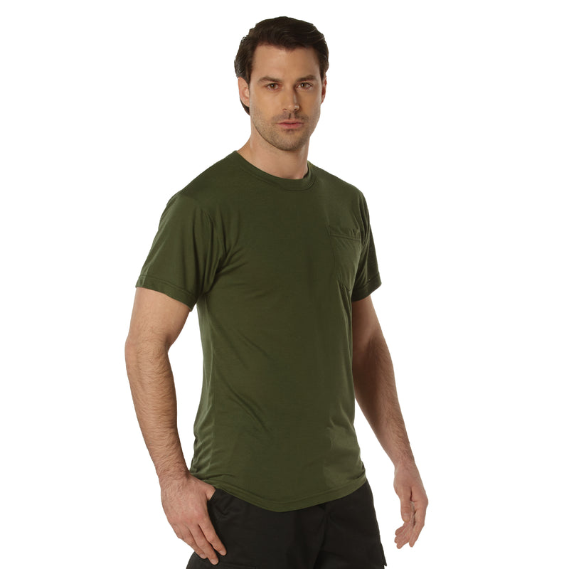 Rothco Pocket T-Shirt Collection (Available In Cotton/Poly and Moisture Wicking Poly)