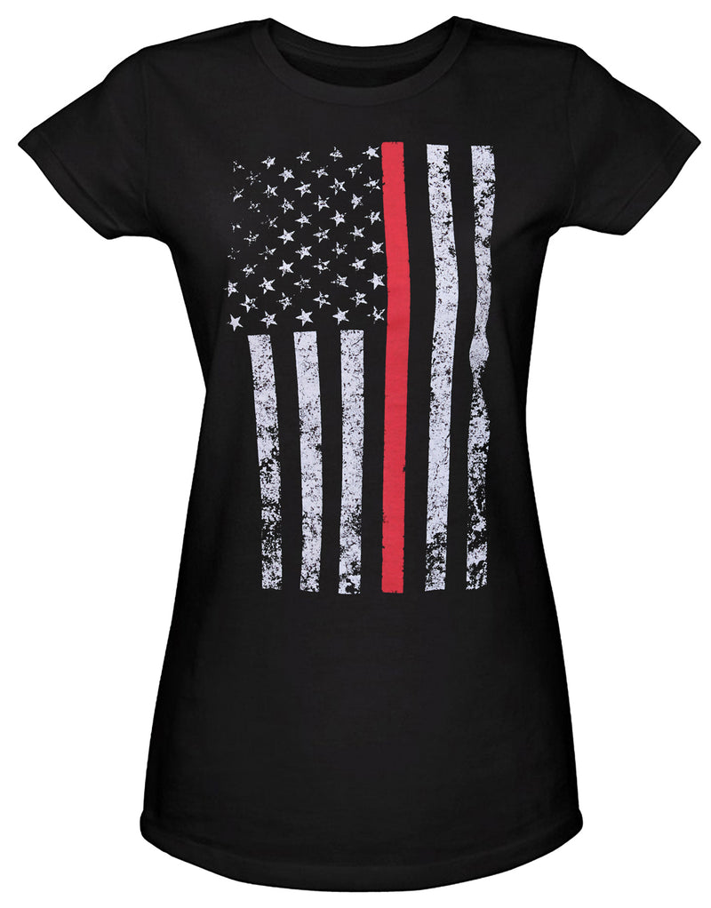 Rothco Womens Thin Red Line Longer T-Shirt