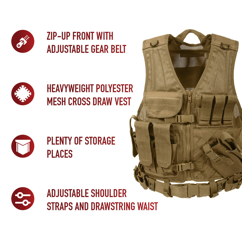 Rothco Cross Draw MOLLE Tactical Vest