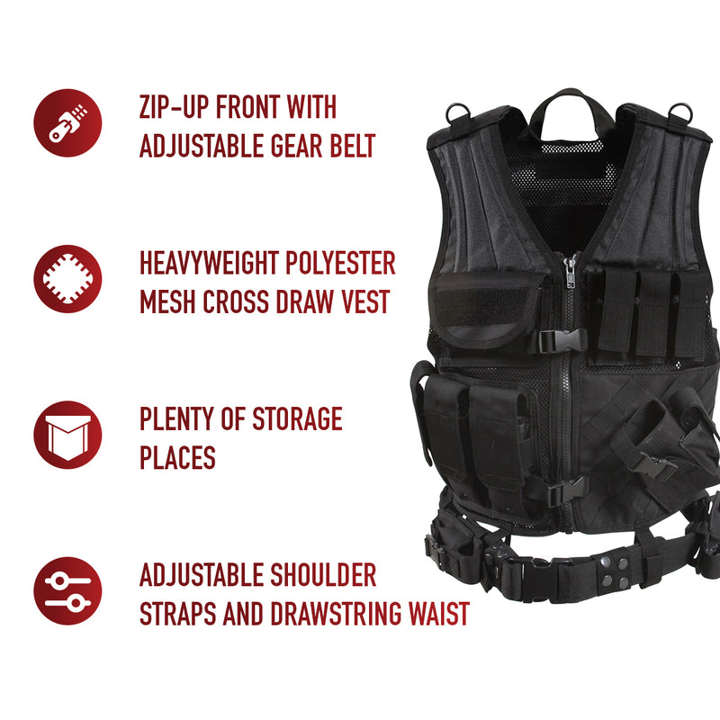 Rothco Cross Draw MOLLE Tactical Vest