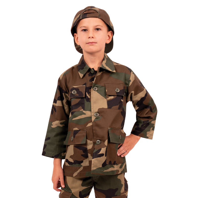 Rothco Kids Woodland Camo BDU Shirt