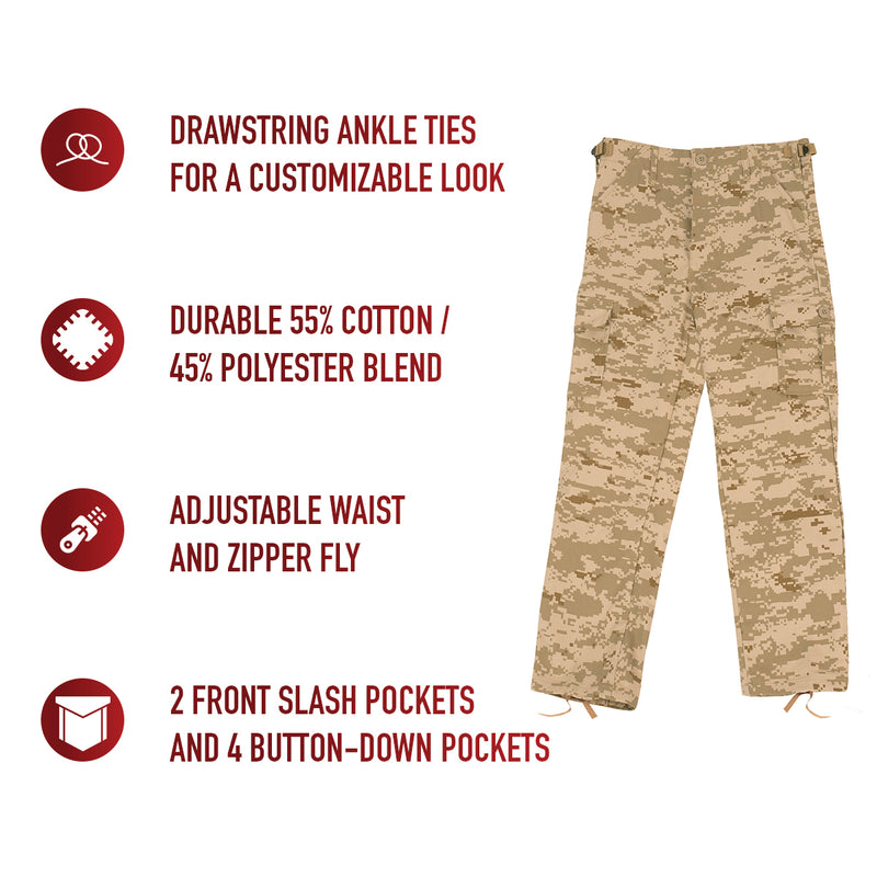 Rothco Kids Digital Camo BDU Pants