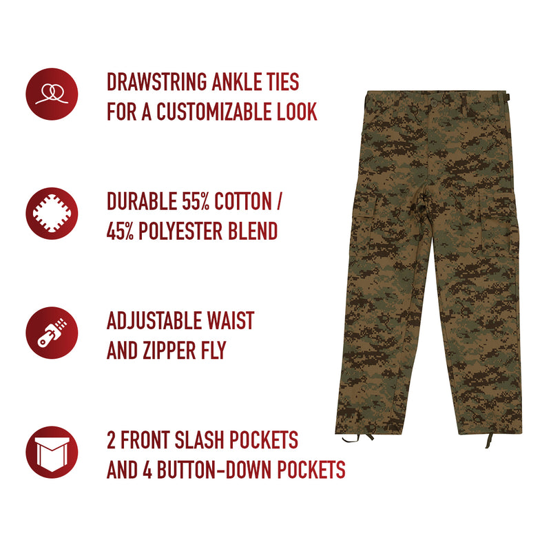 Rothco Kids Digital Camo BDU Pants