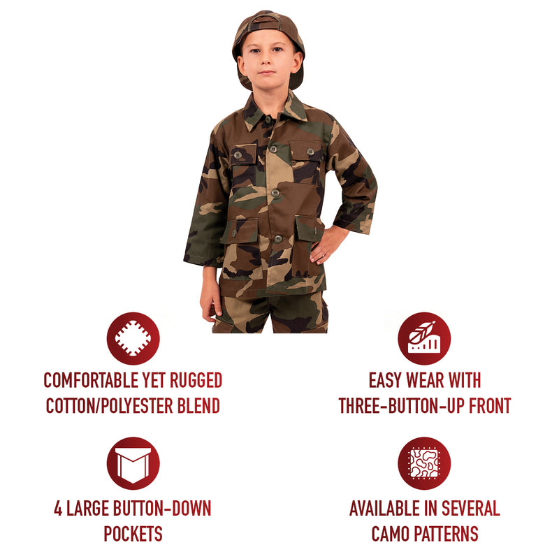 Rothco Kid's Digital Camo BDU Shirt