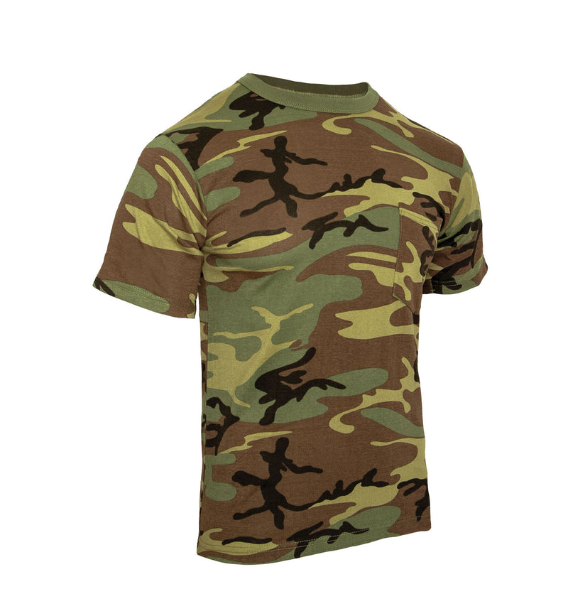 Rothco Woodland Camo T-Shirt w/ Pocket