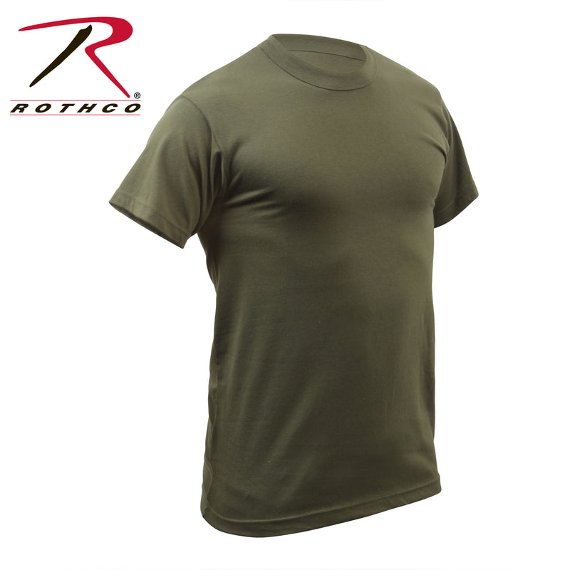 Rothco Solid Color Cotton / Polyester Blend Military T-Shirt