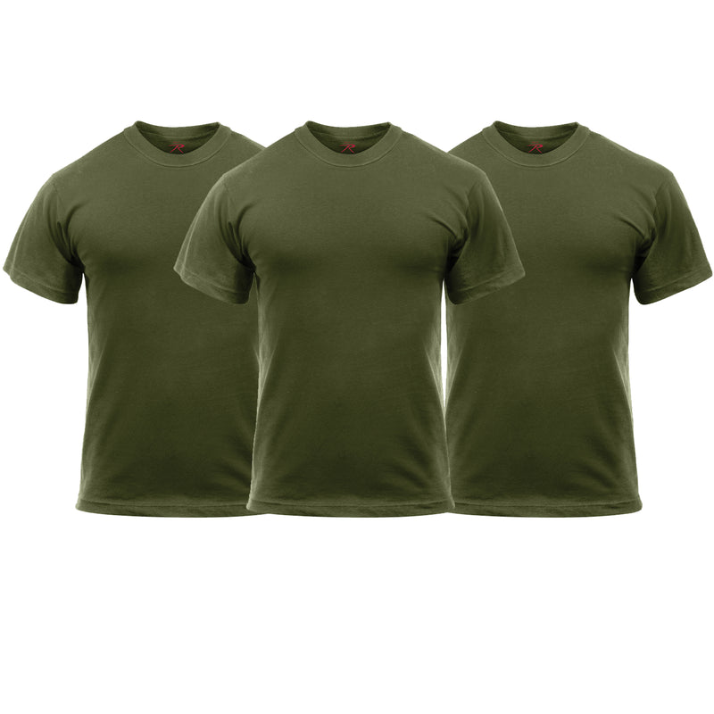 Rothco Solid Color Cotton / Polyester Blend Military T-Shirt