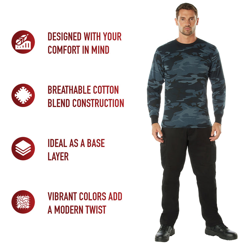 Rothco Long Sleeve Colored Camo T-Shirt