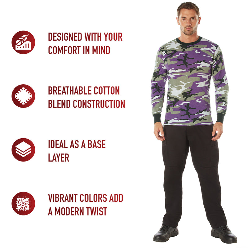 Rothco Long Sleeve Colored Camo T-Shirt