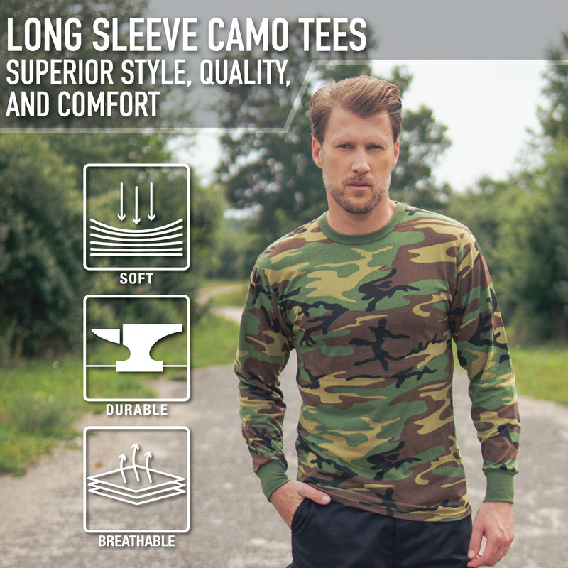 Rothco Long Sleeve Colored Camo T-Shirt