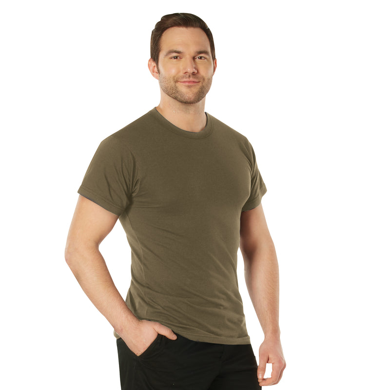 Rothco Solid Color Cotton / Polyester Blend Military T-Shirt