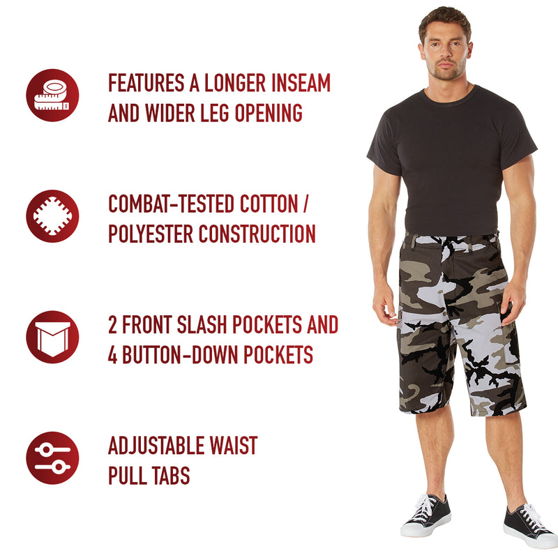 Rothco Long Length Camo BDU Shorts