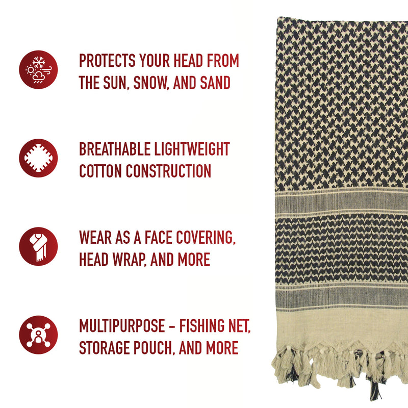 Rothco Shemagh Tactical Desert Keffiyeh Scarf