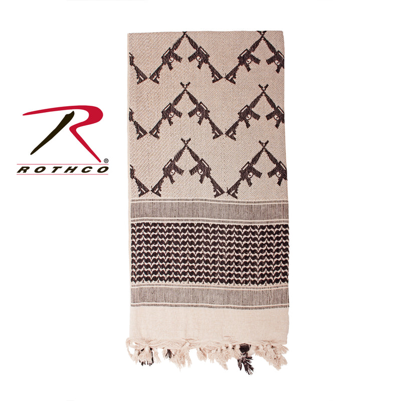 Rothco Crossed Rifles Shemagh Tactical Desert Keffiyeh Scarf