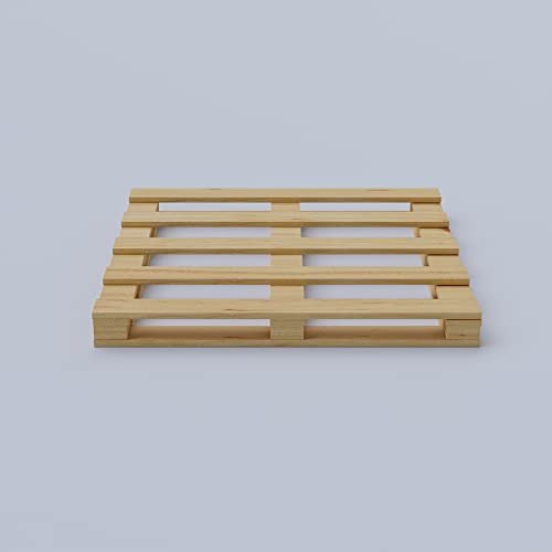 Treaton, 4 Way Wooden Pallets, Easy for Commercial Use, Fully Assembled, Strong Sturdy Structure, 1 Pcs, 40" x 36", Wood Finish